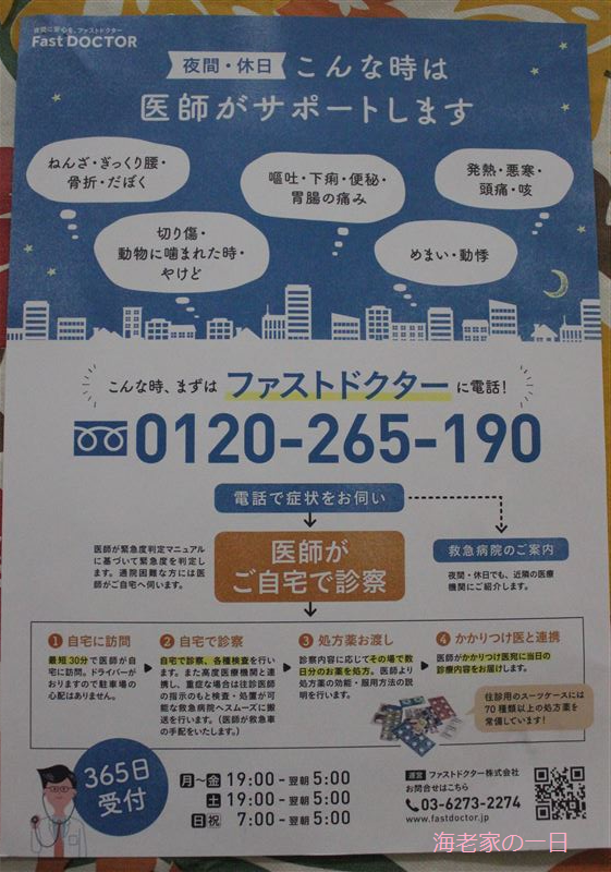 小学生の子供がファストドクターを利用しました